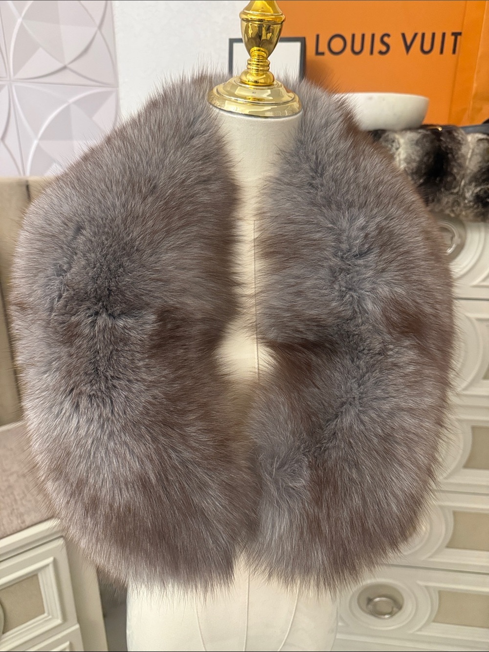 Real Fox fur thick collar